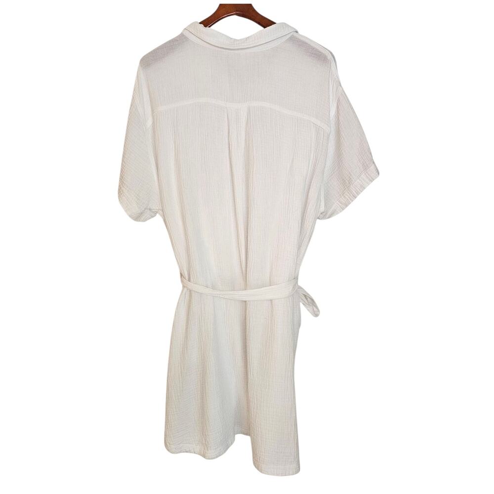 Weatherproof Vintage White Cotton Gauze Casual Lagonlook Dress - Picture 5 of 9